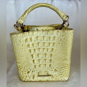 Brahmin Mini Amelia Lemonade Melbourne Leather Bucket Bag